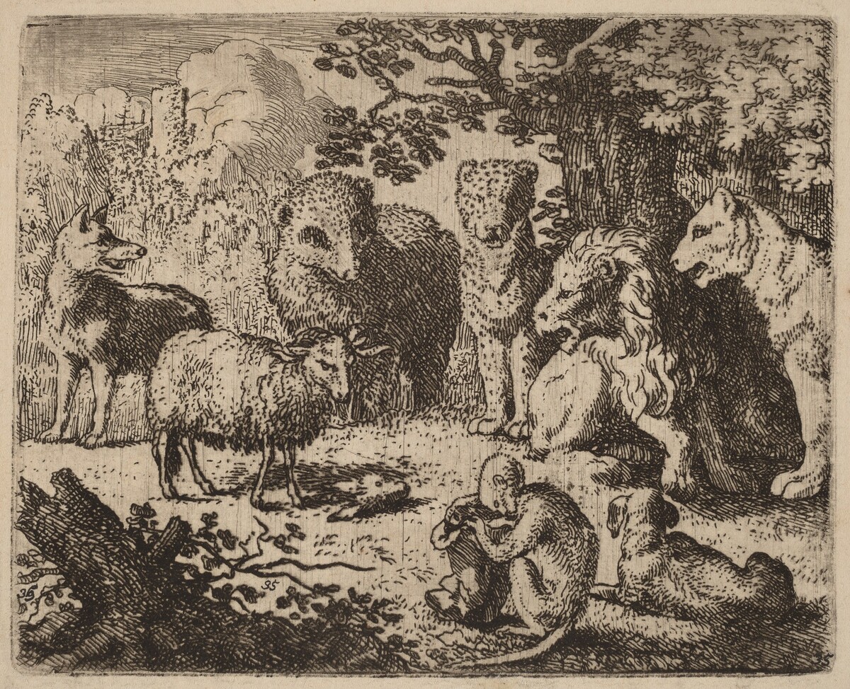 The Document is Opened, Revealing the Murdered Rabbit's Head by Allart van Everdingen