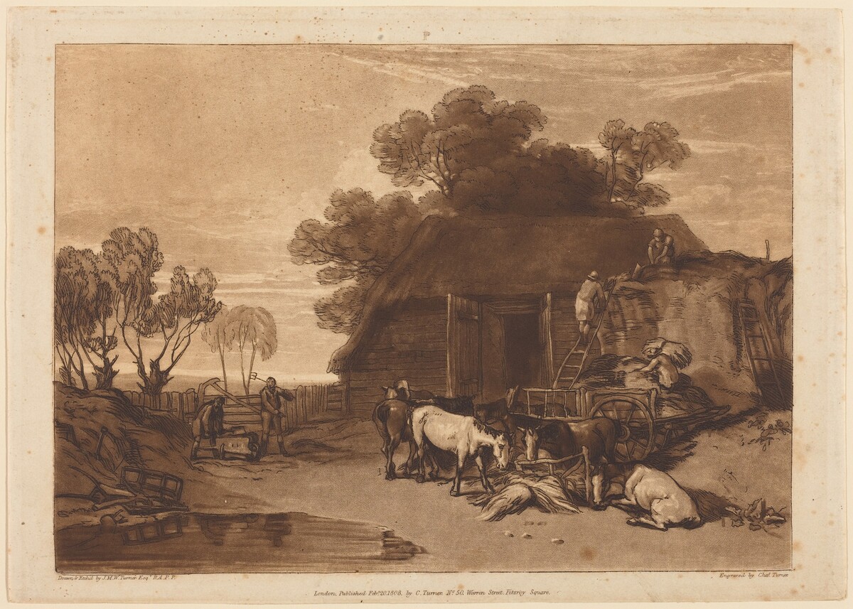 The Straw Yard by Joseph Mallord William Turner and Charles Turner