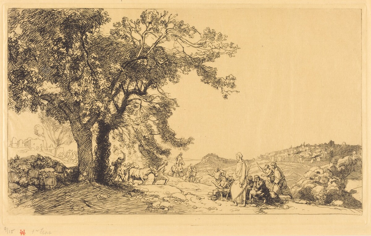 Le Christ au matin de rameaux by Auguste Lepère