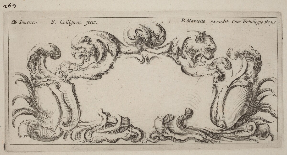 Cartouche by François Collignon after Stefano Della Bella