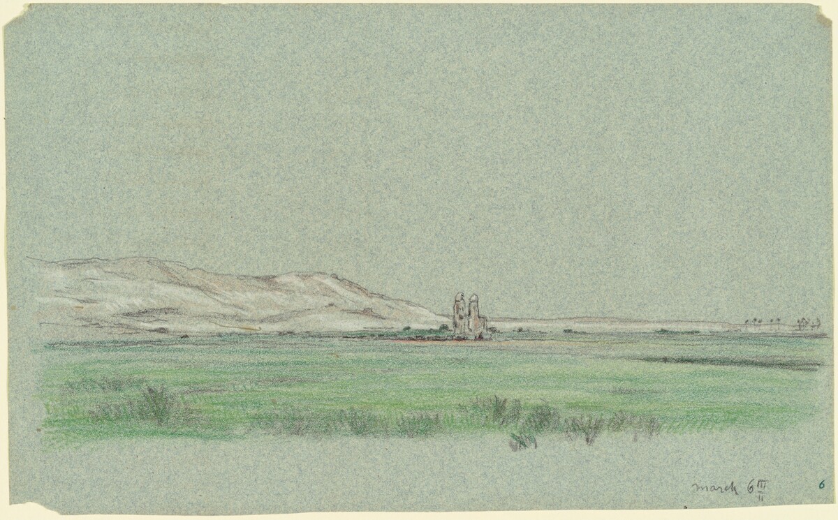 Nile Journey, Colossi of Memnon by Elihu Vedder
