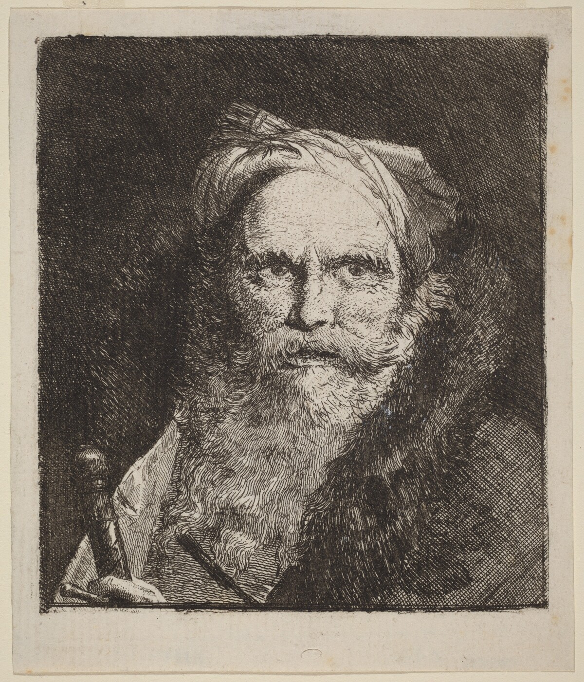 Old Man with a Sword by Giovanni Domenico Tiepolo