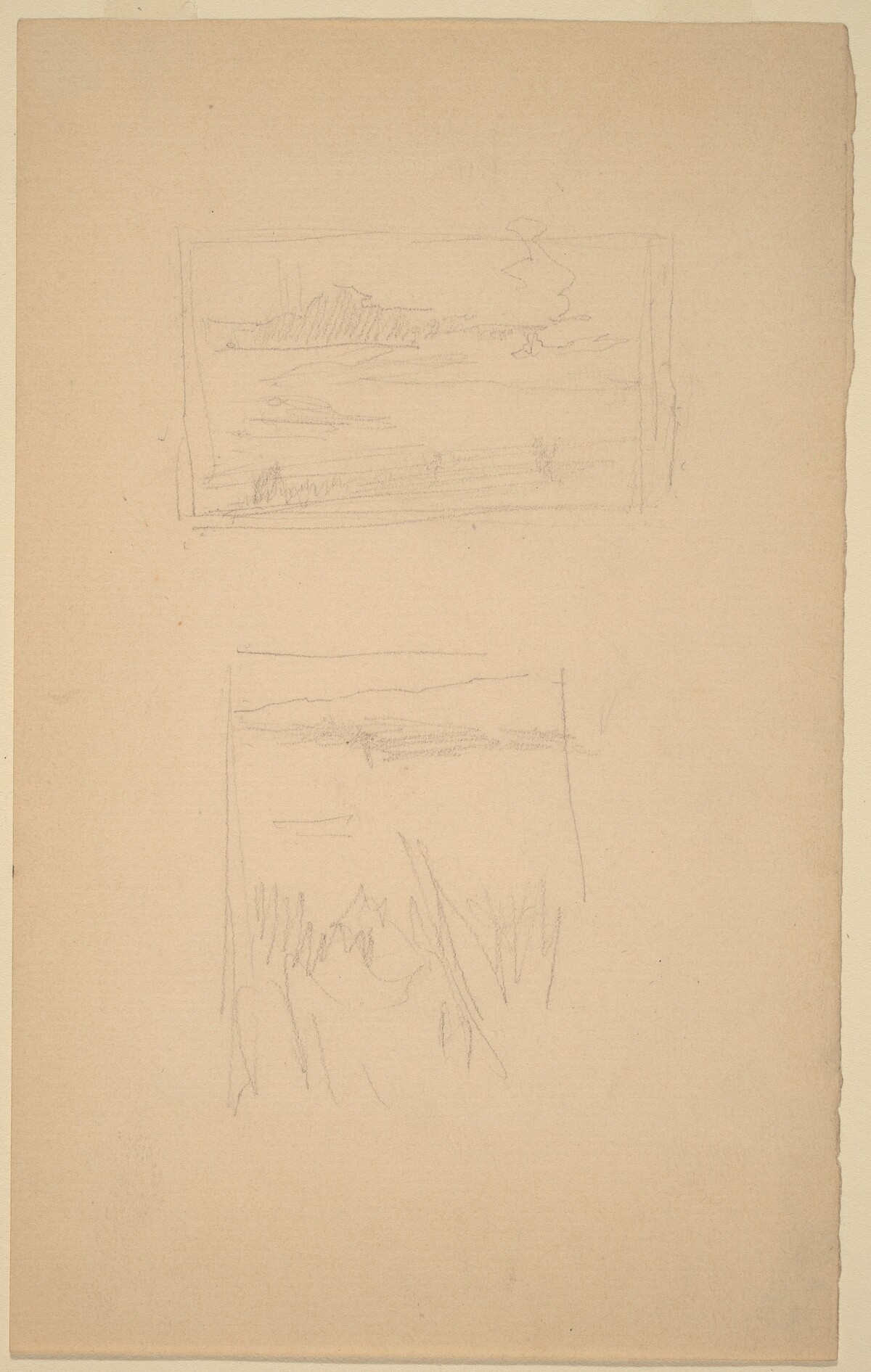 Two Sketches of Landscape Pictures hung at the Society of British Artists by James McNeill Whistler