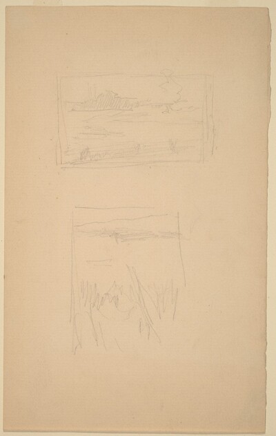 Two Sketches of Landscape Pictures hung at the Society of British Artists