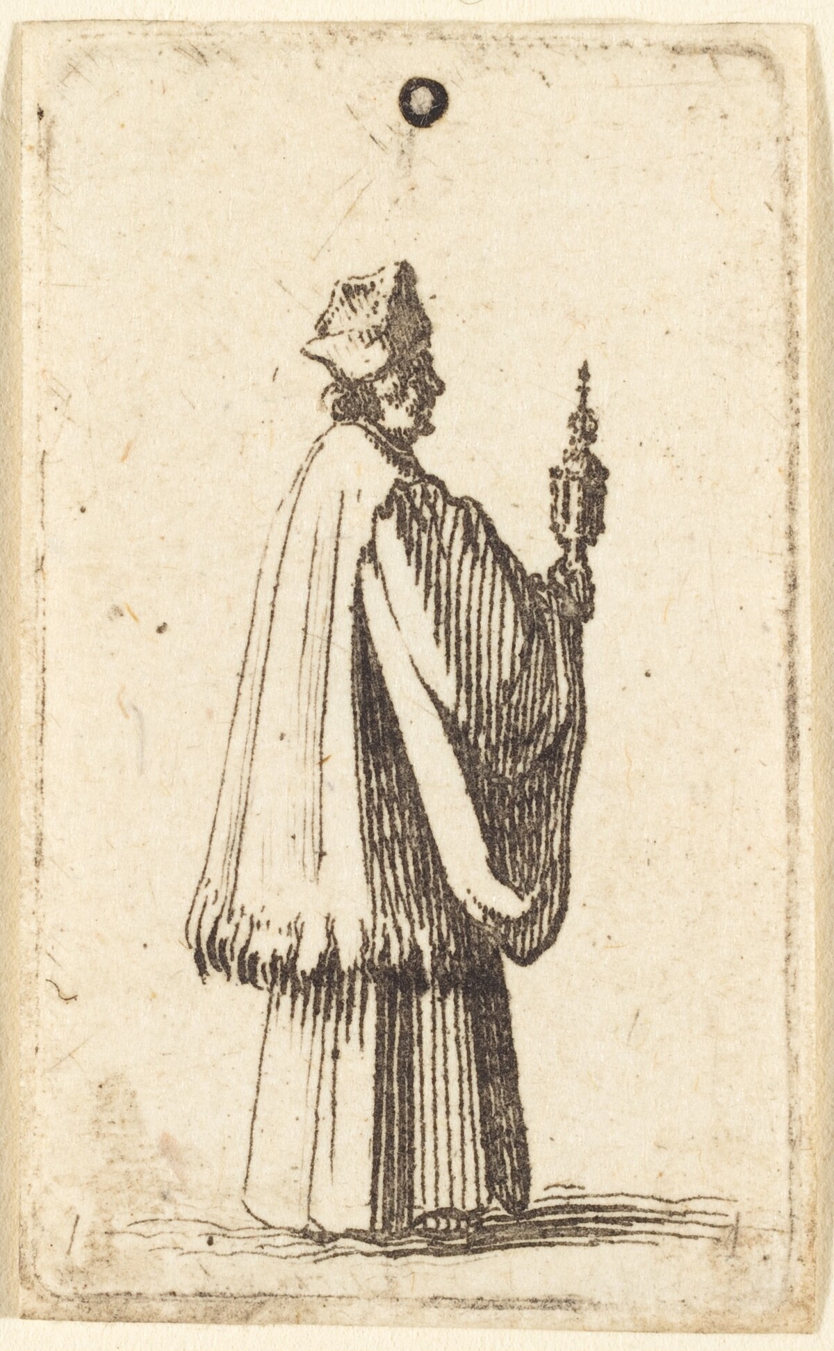Priest Carrying the Holy Sacrament of the Eucharist by Abraham Bosse or Jacques Callot