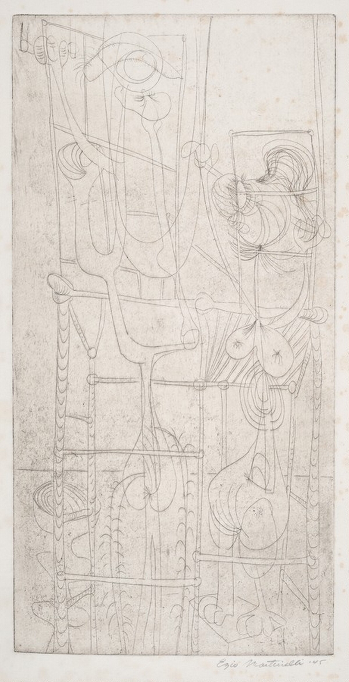 Untitled (Two Figures) by Ezio Martinelli
