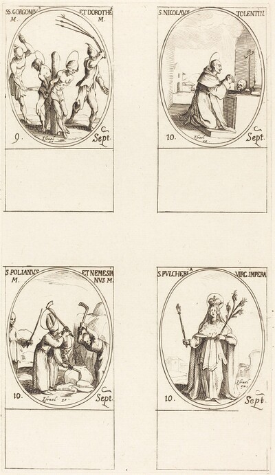 Sts. Gorgonius & Dorothy; St. Nicholas of Tolentino; St. Polianus & Nemesian; St. Pulcheria
