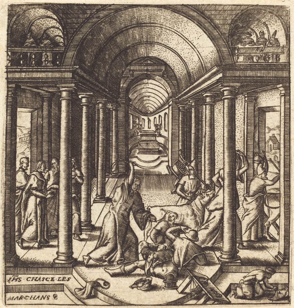 Christ Driving the Money Changers from the Temple by Léonard Gaultier