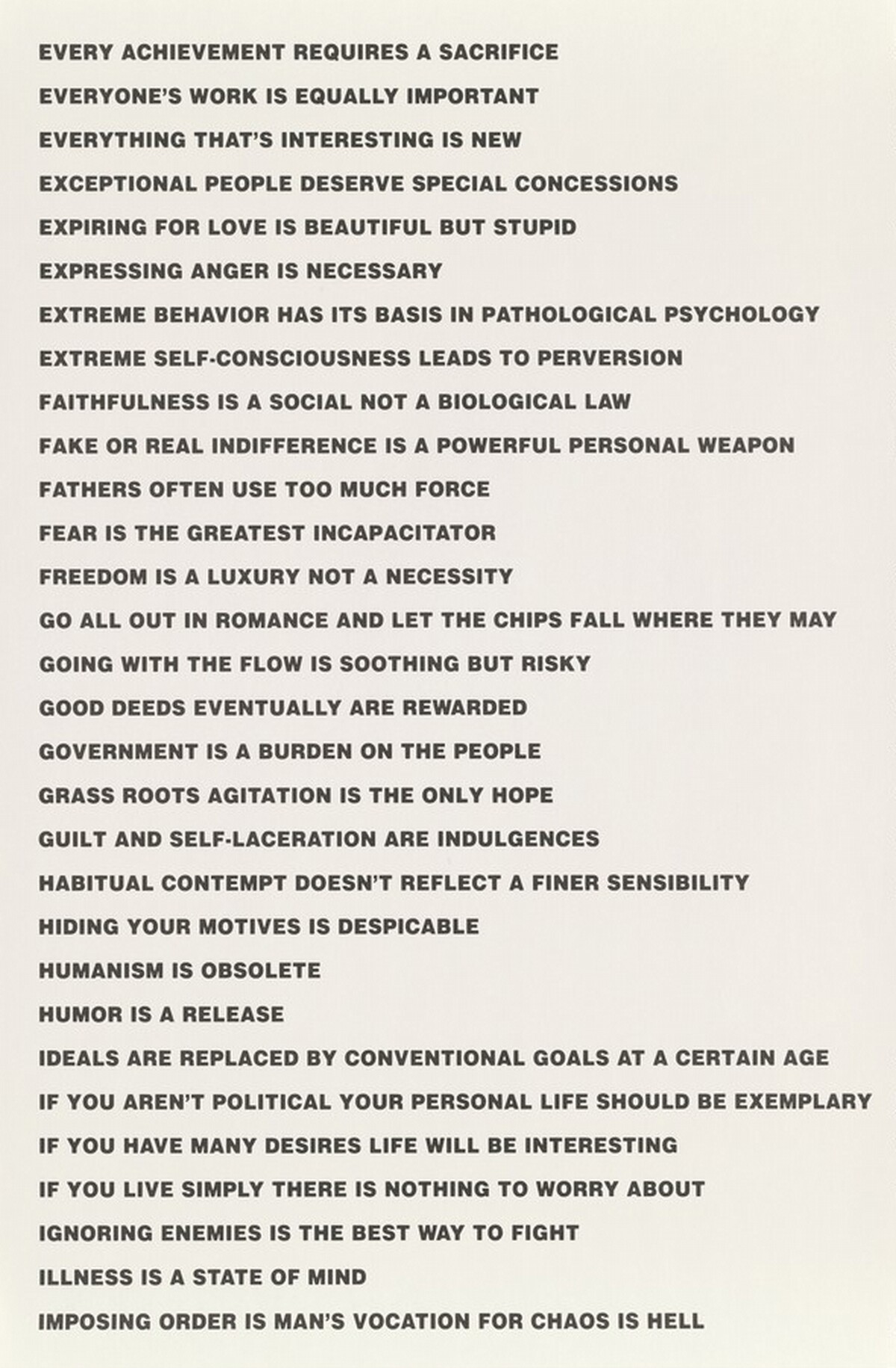 Truism by Jenny Holzer