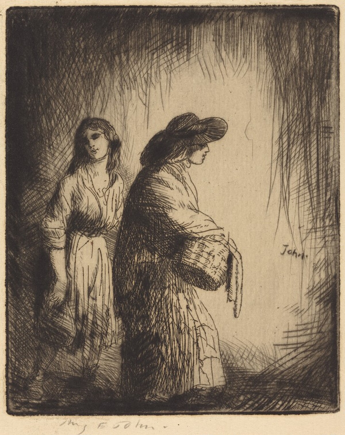 Fruit Sellers - C by Augustus John