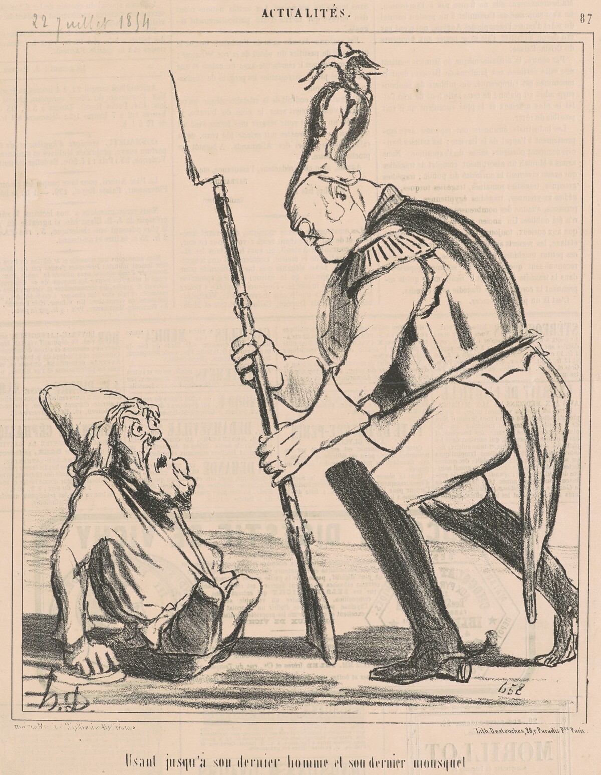 Usant jusqu'a son dernier homme ... by Honoré Daumier