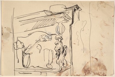 Still Life with Hat on Dresser Shelf
