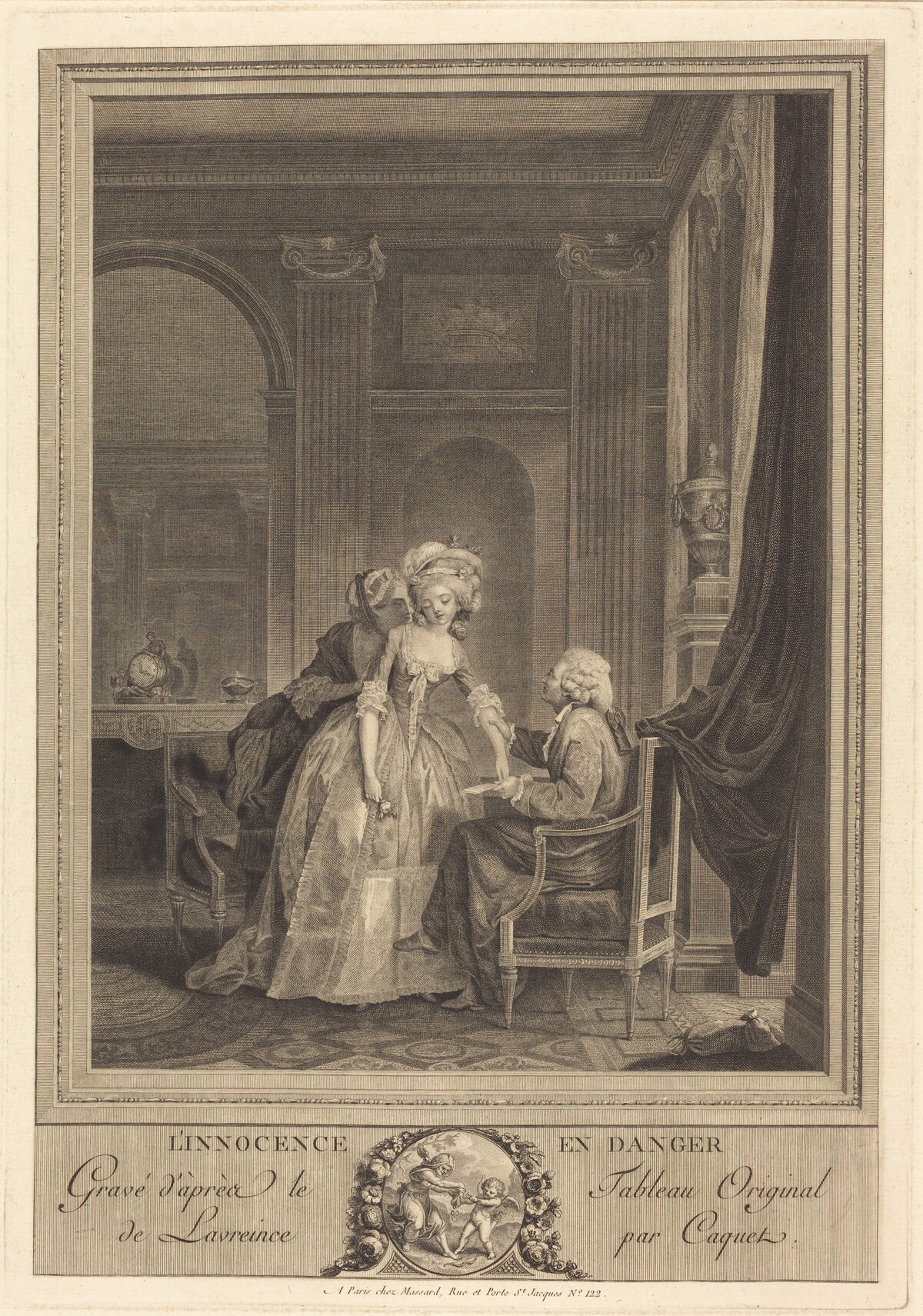 L'innocence en danger by Jean Gabriel Caquet after Nicolas Lavreince