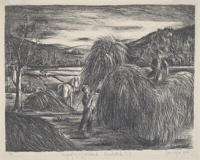 Haying in my Orchard, Woodstock, N.Y.