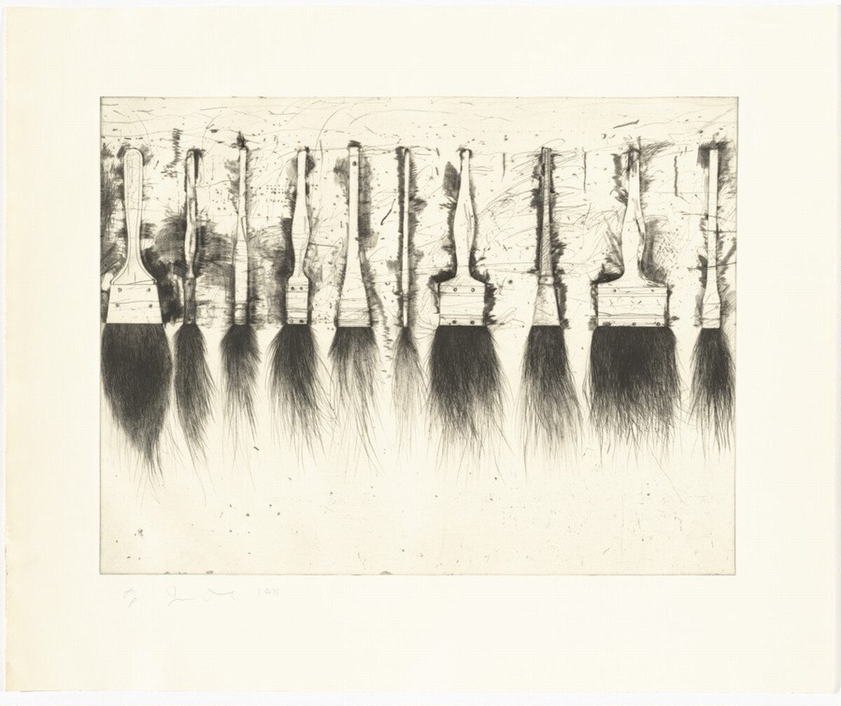 Five Paintbrushes (third state) by Jim Dine