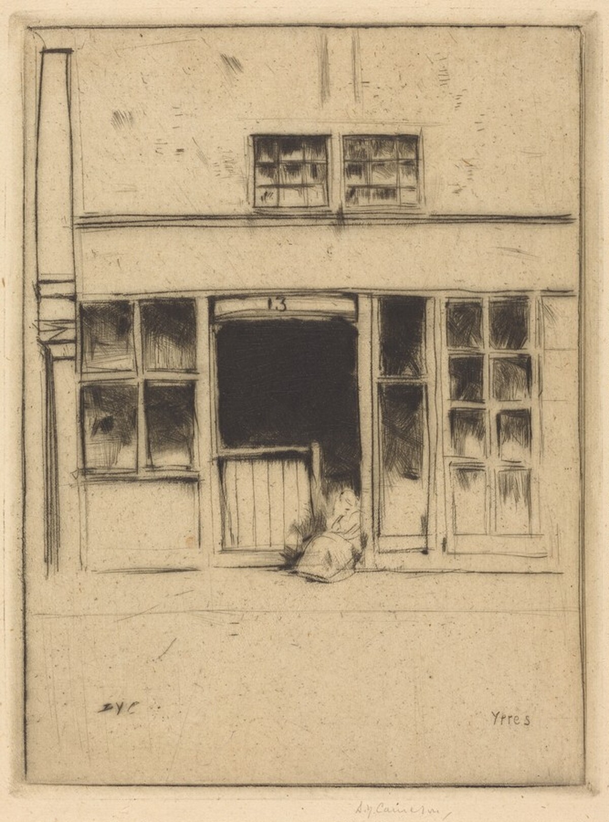 House Front, Ypres by David Young Cameron
