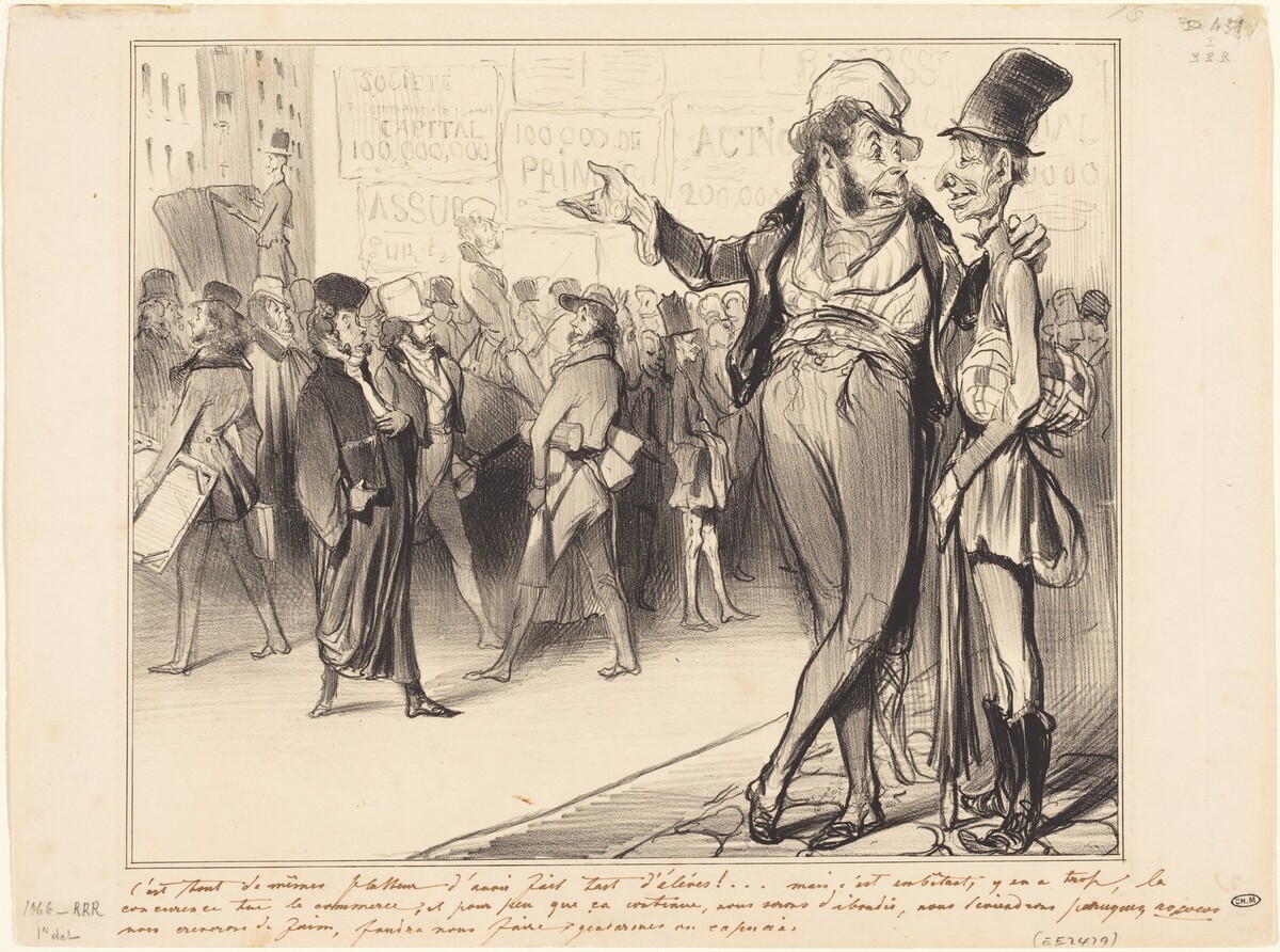 C'est tout de même flatteur d'avoir fait tant d'élèves!... by Honoré Daumier