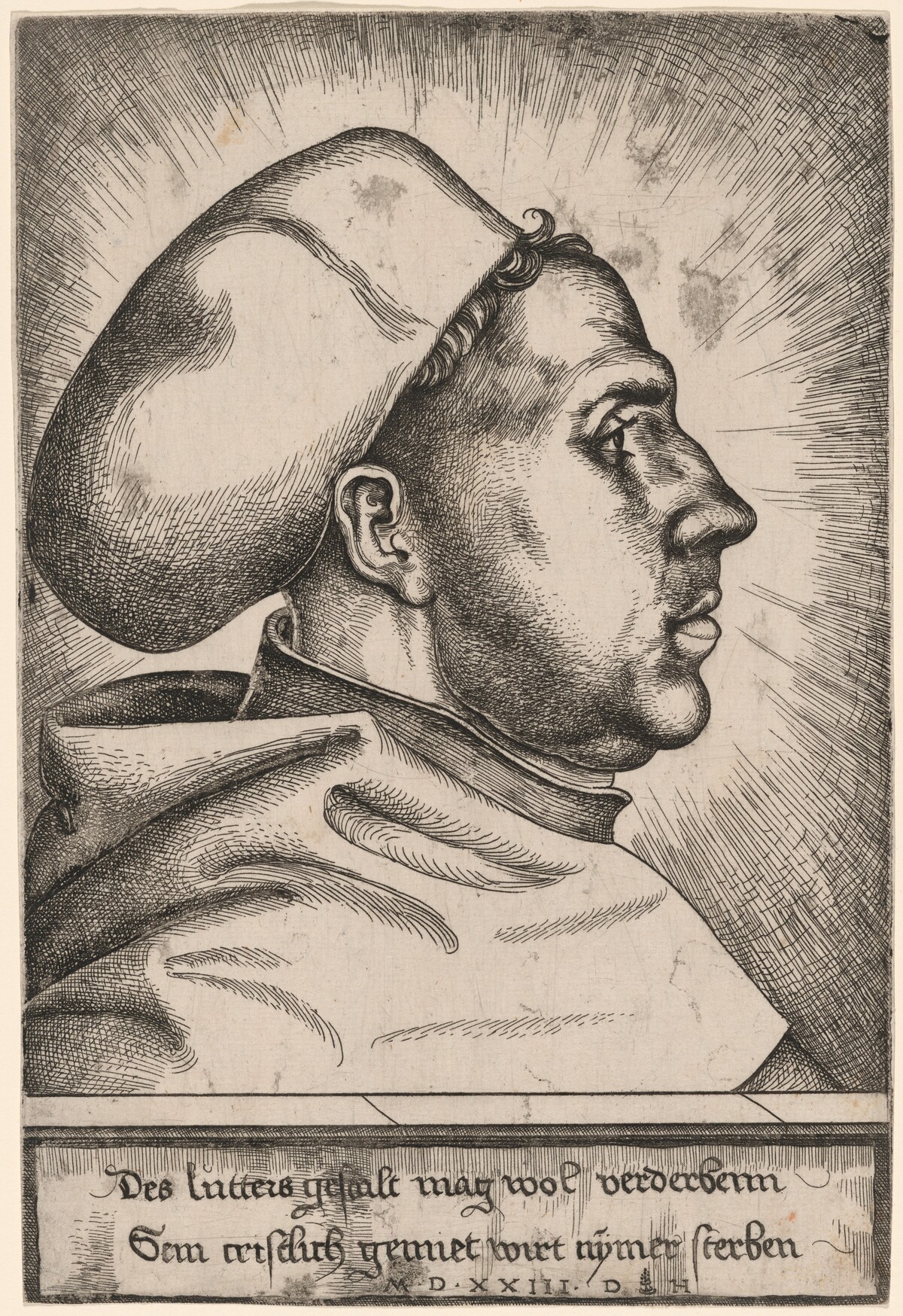 Martin Luther by Daniel Hopfer, after Lucas Cranach the Elder