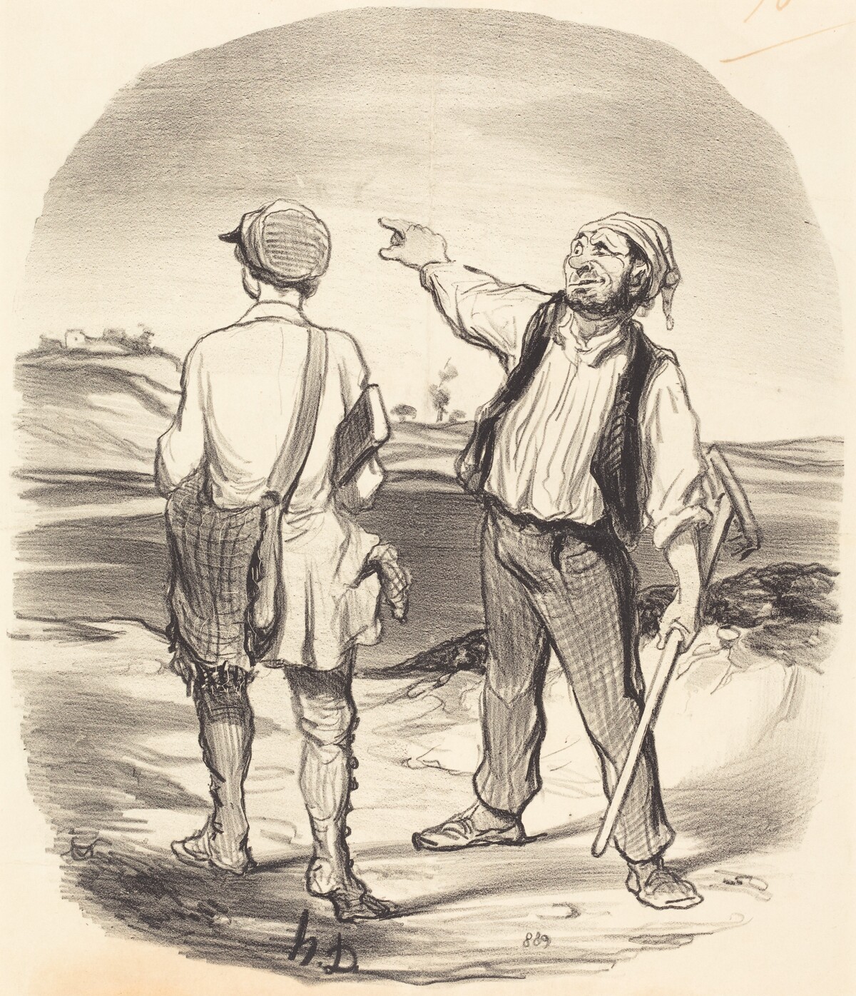 J'ai vu un lièvre... il y a huit jours! by Honoré Daumier