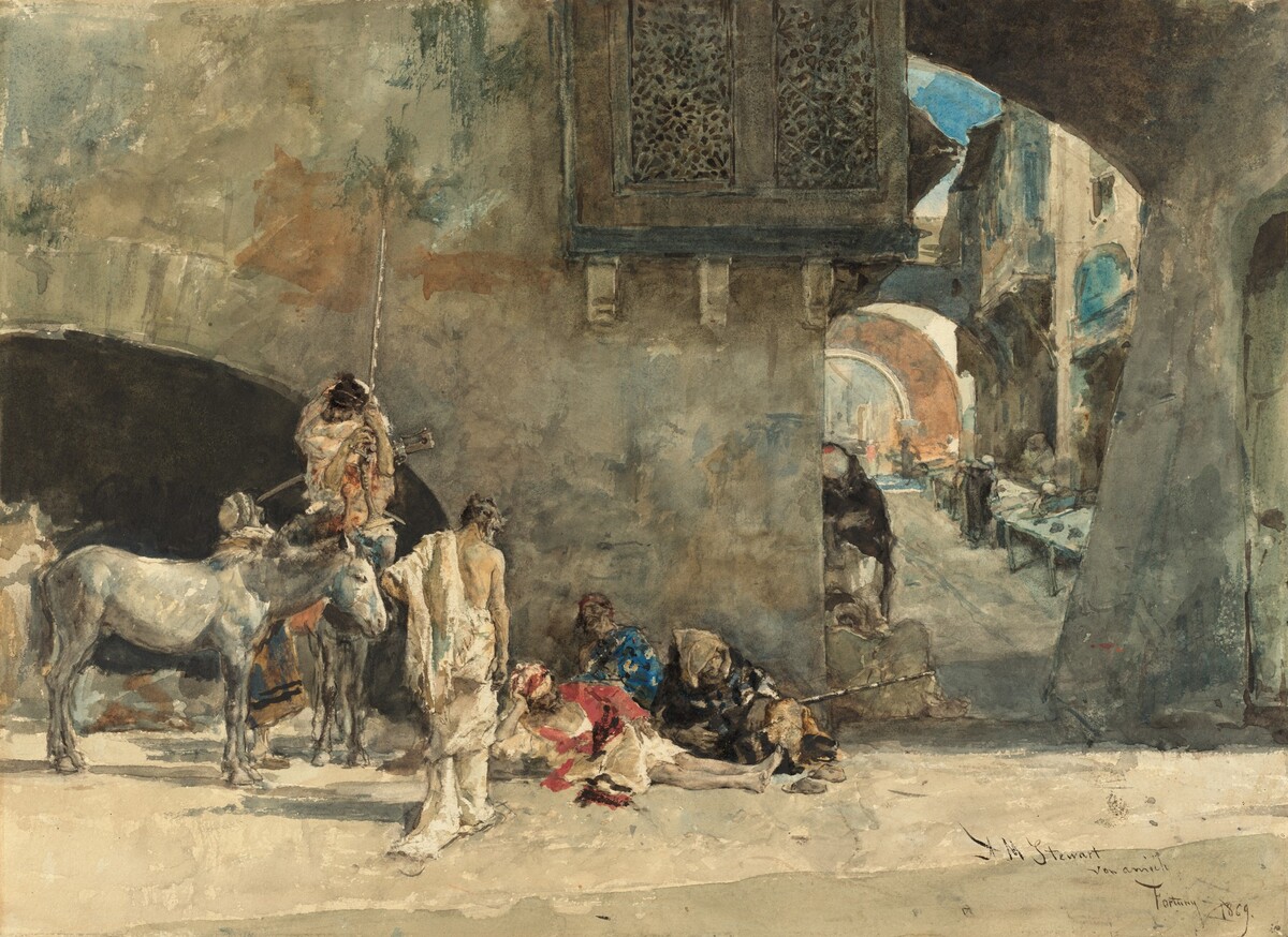 A Street in Tangiers by Mariano Fortuny Marsal