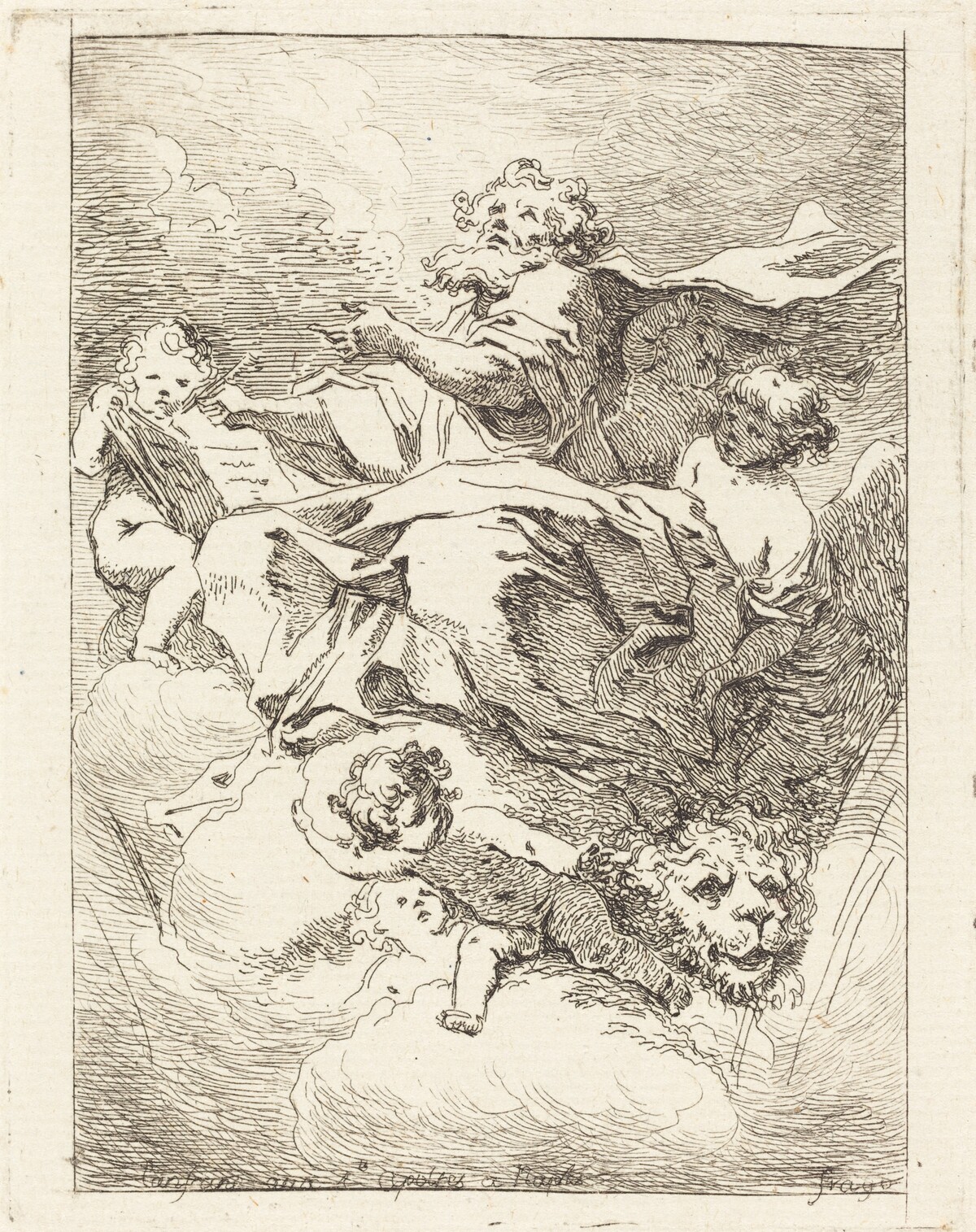 Saint Mark by Jean-Honoré Fragonard after Giovanni Lanfranco