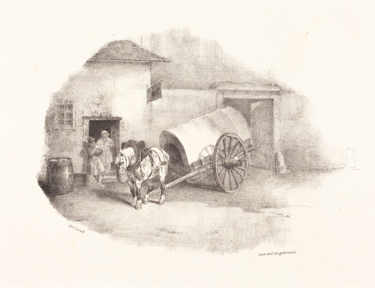 Cheval de charrette sorti des Limons by Théodore Gericault