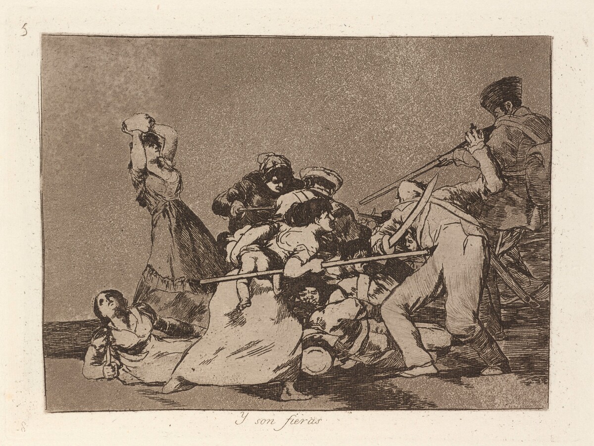 Y son fieras (And They Are Like Wild Beasts) by Francisco Goya