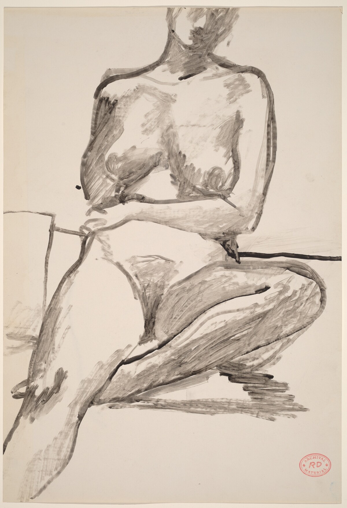 Untitled [seated female nude] by Richard Diebenkorn