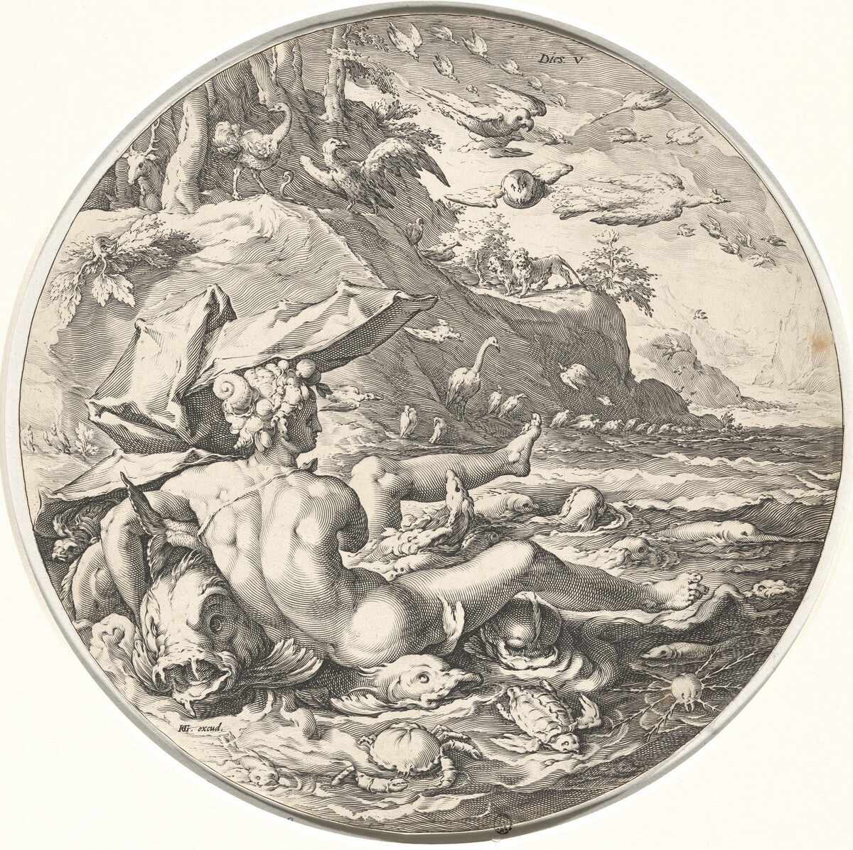 Dies V (Fifth Day) by Jan Muller, after Hendrick Goltzius