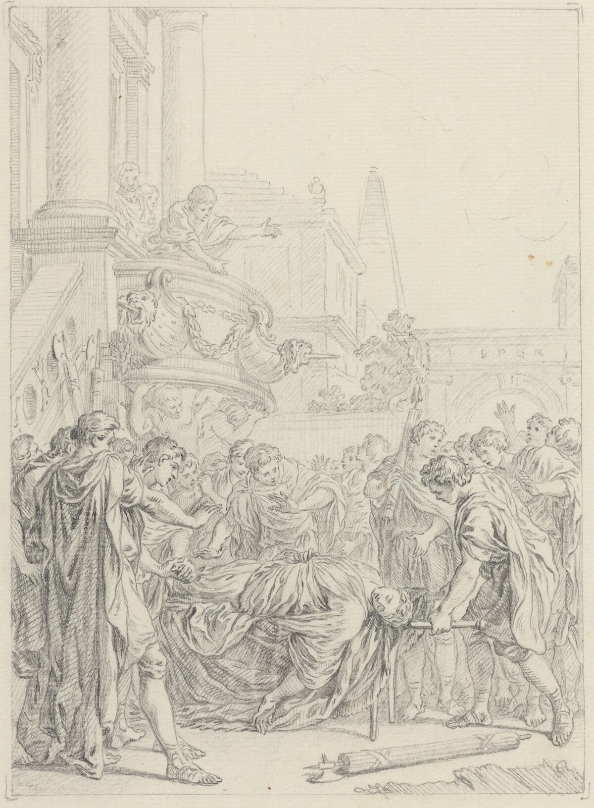 Du plus grand des Romains voilà ce qui vous reste by Hubert François Gravelot