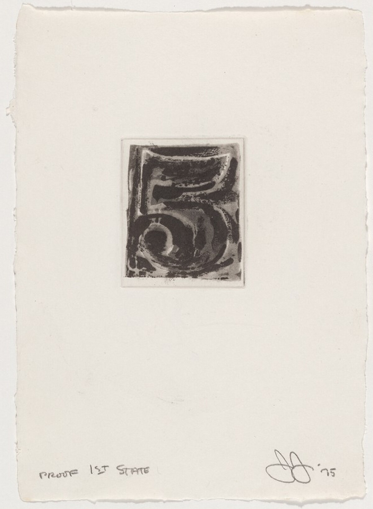 5 [proof of 1st state] by Jasper Johns