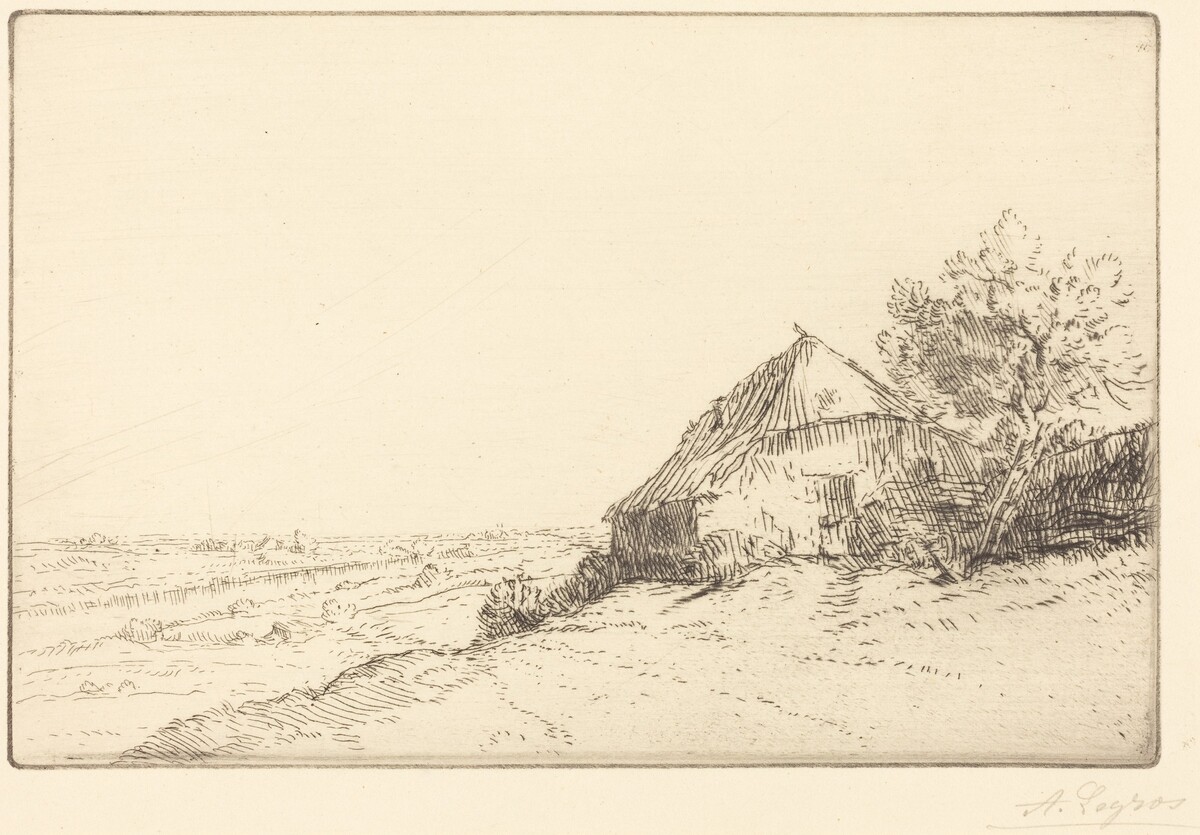 Hovel on a Hillside (Masure sur la colline) by Alphonse Legros