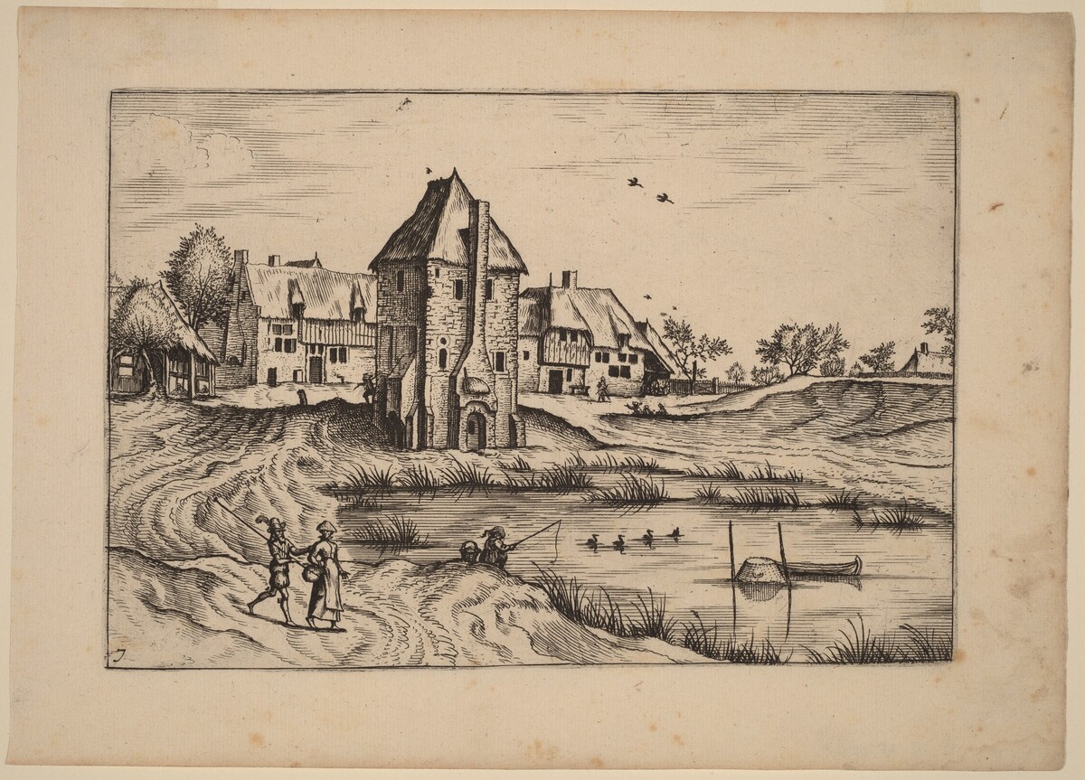 Farms by Johannes van Doetechum, the Elder and Lucas van Doetechum after Master of the Small Landscapes