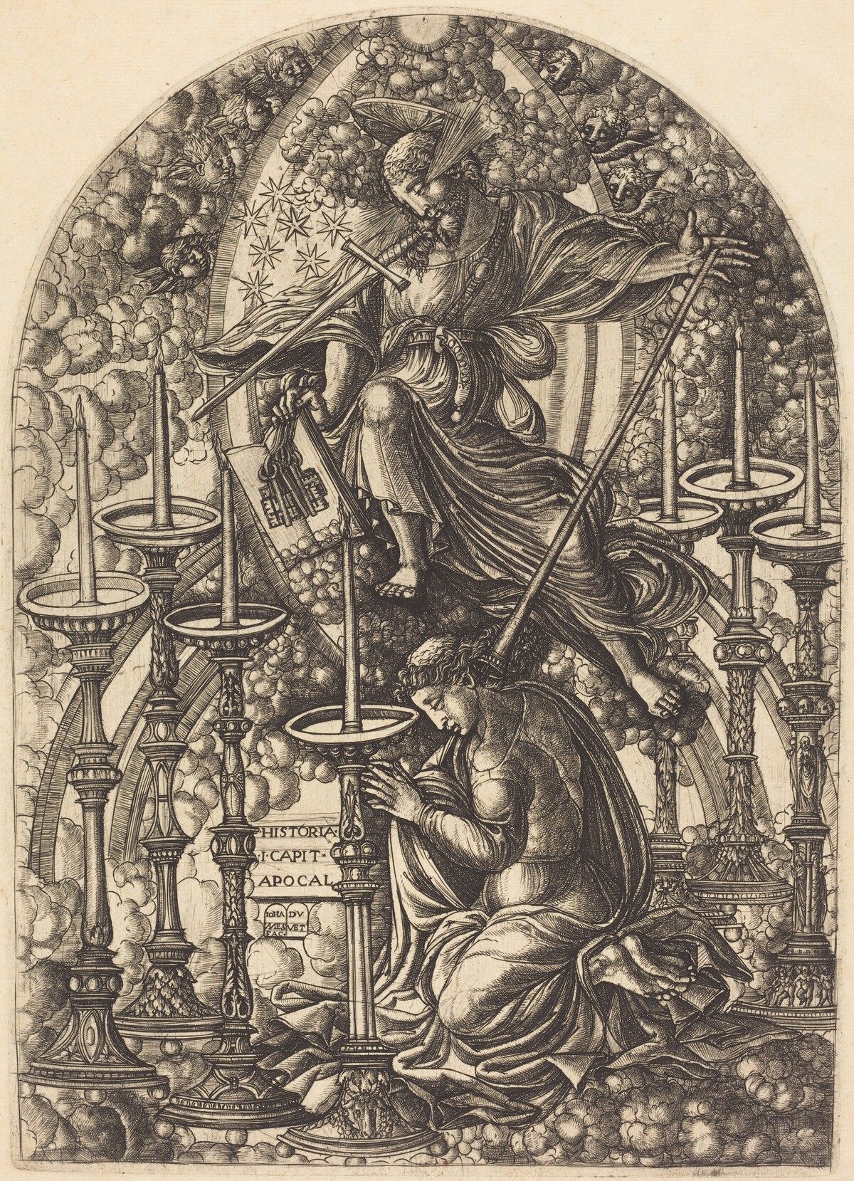 Saint John Sees the Seven Golden Candlesticks by Jean Duvet