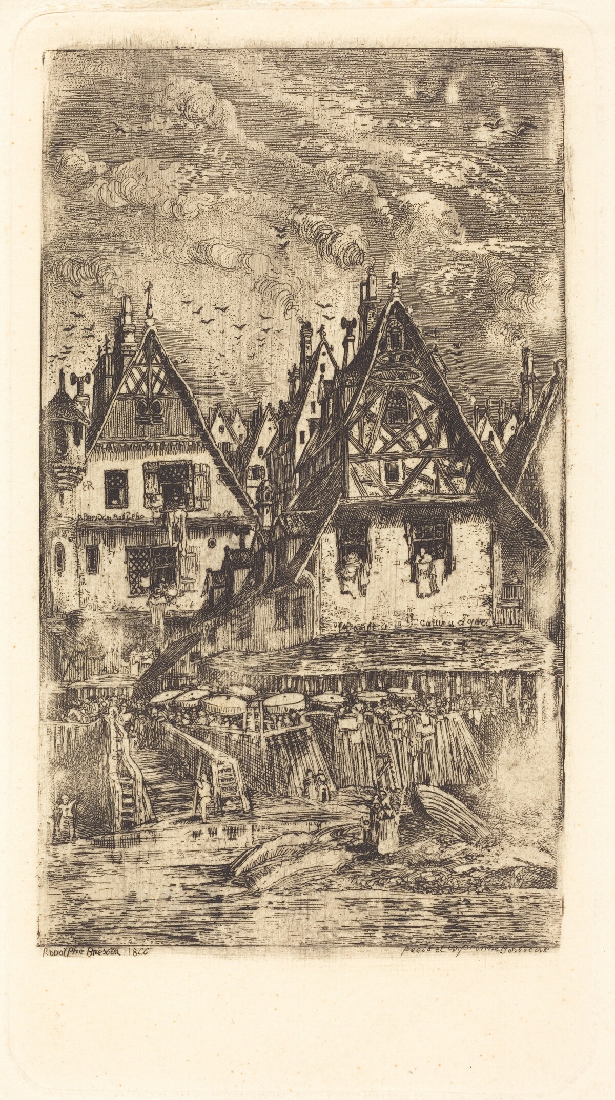 Entrée du Village by Rodolphe Bresdin