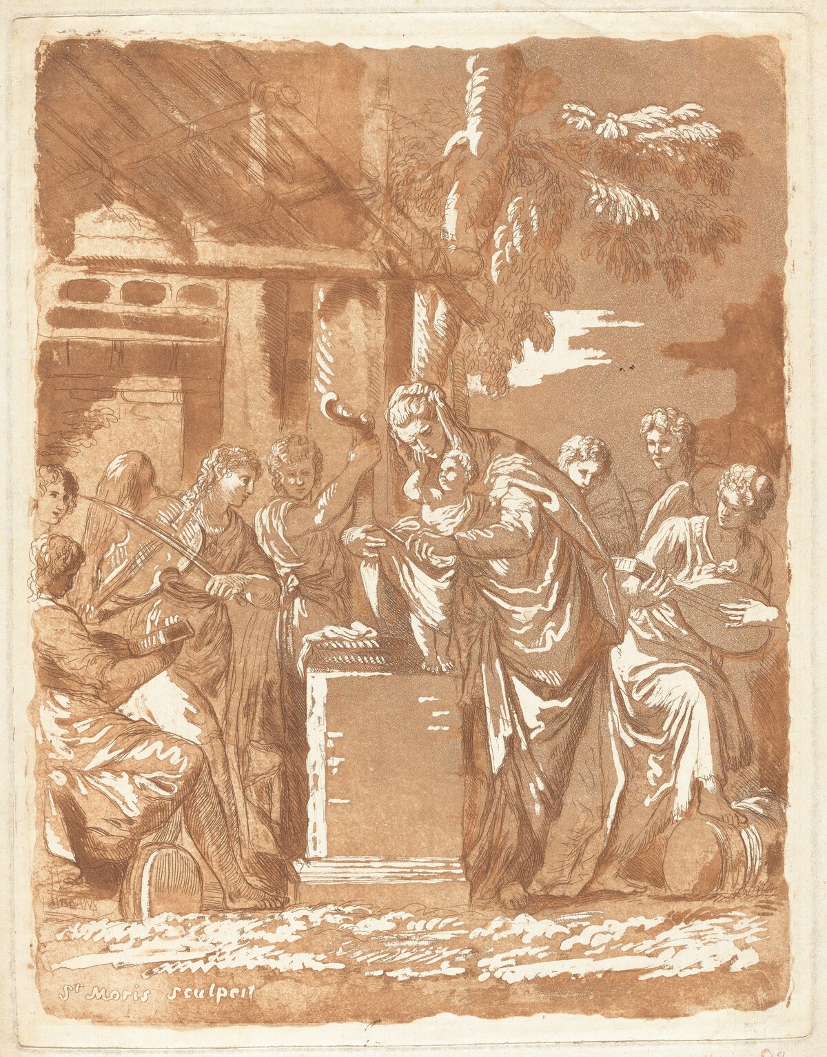 Concert des Anges autour de l'enfant Jesus (Concert of Angels around the Infant Jesus) by Charles-Paul-Jean-Baptiste de Bourgevin Vialart de Saint-Morys, after Paolo Veronese