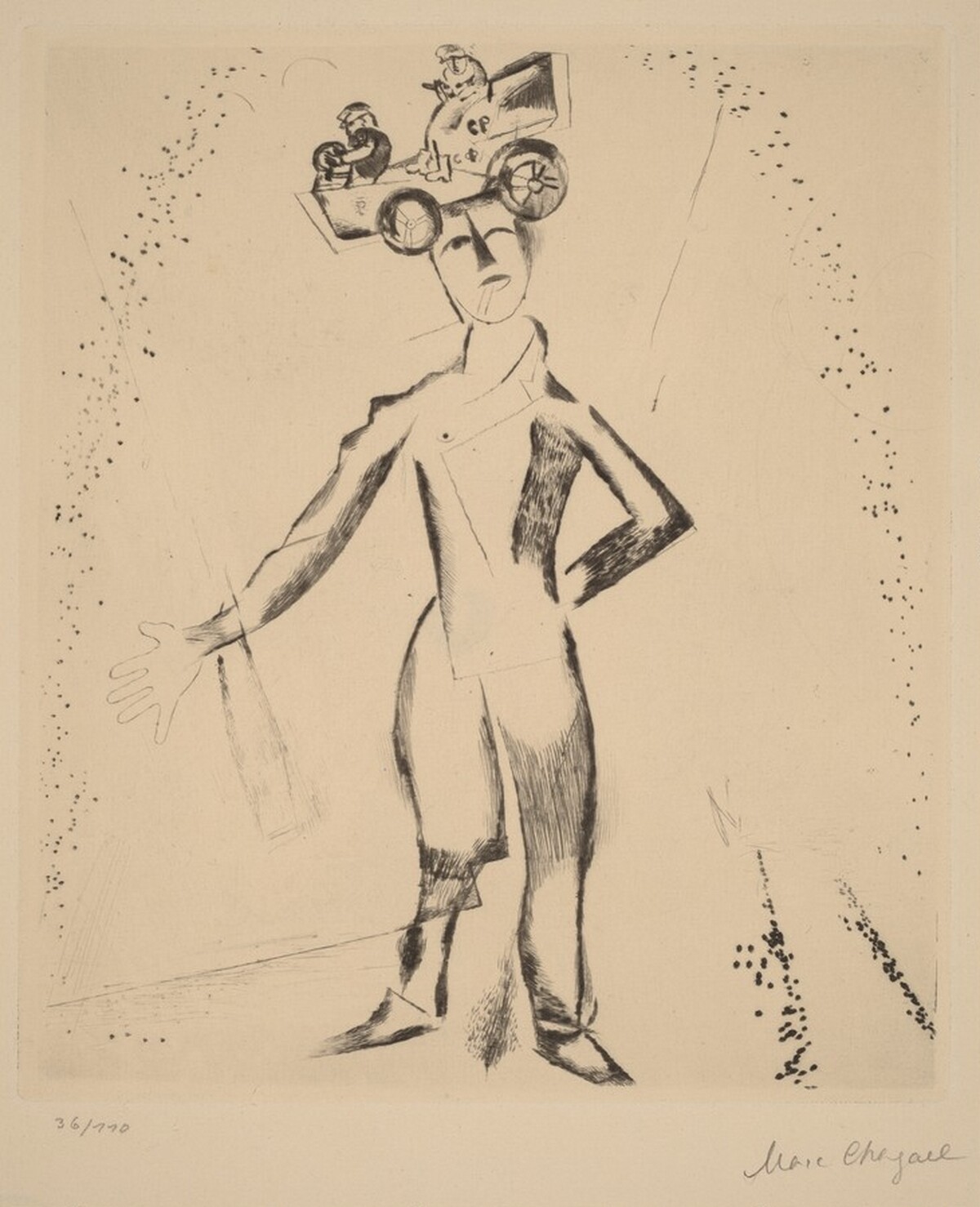 Automobilist by Marc Chagall