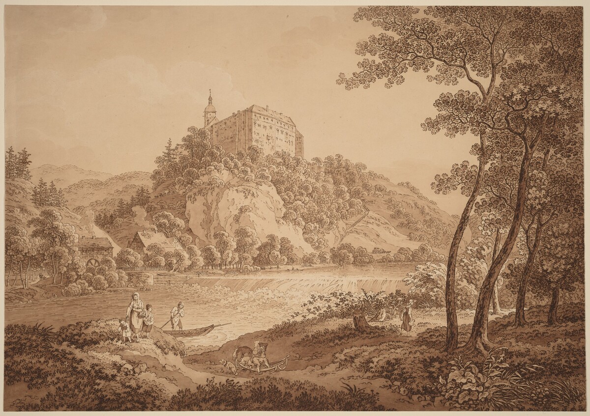 View of Castle Sachsenburg by Adrian Zingg