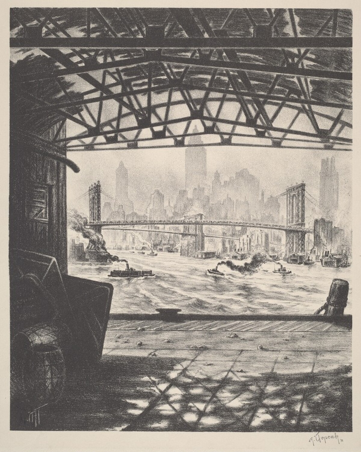 The Old Pier by Adolph J. Kopcak