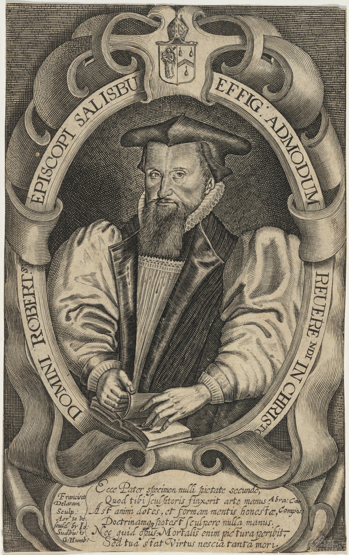 Domini Robertus, Episcopi Salisbury (Robert Abbot, Bishop of Salisbury) by Francis Delaram