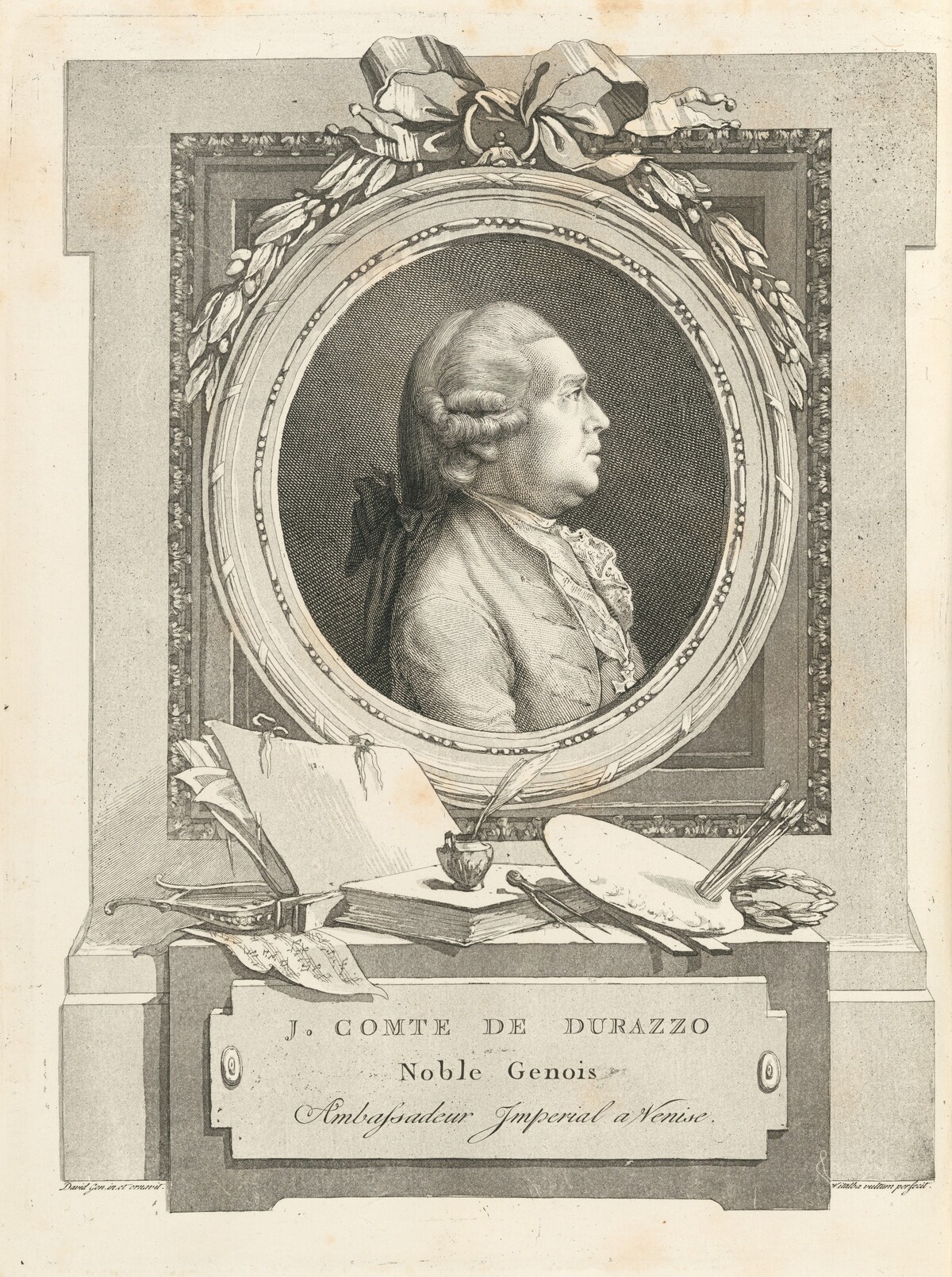 Portrait of Count Giacomo Durazzo by Giovanni David, Giovanni Vitalba, and Bartolommeo Benincasa (author)