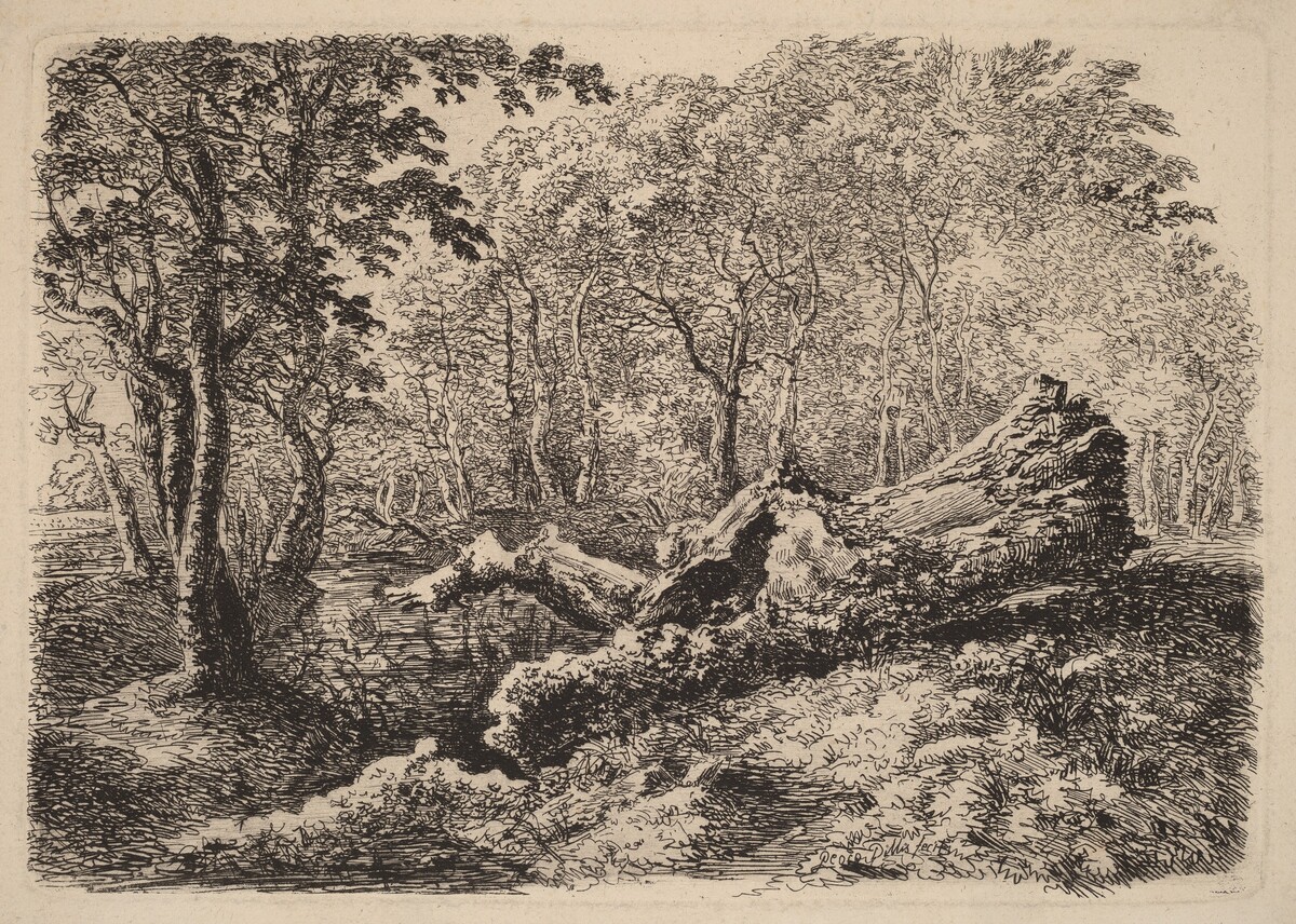 Mouldering Tree Trunk by Johann Georg von Dillis