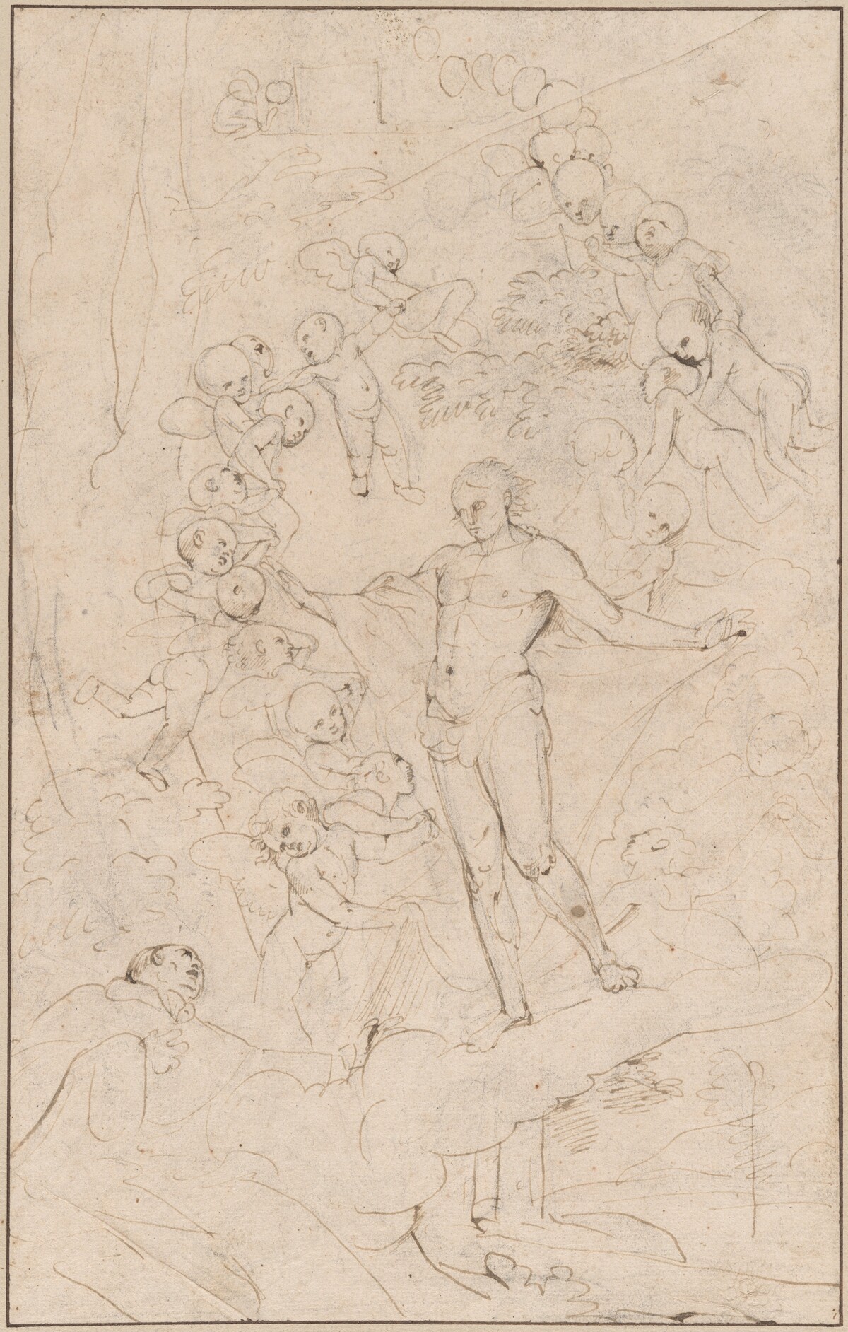 The Vision of Saint  Angelus by Pietro Testa