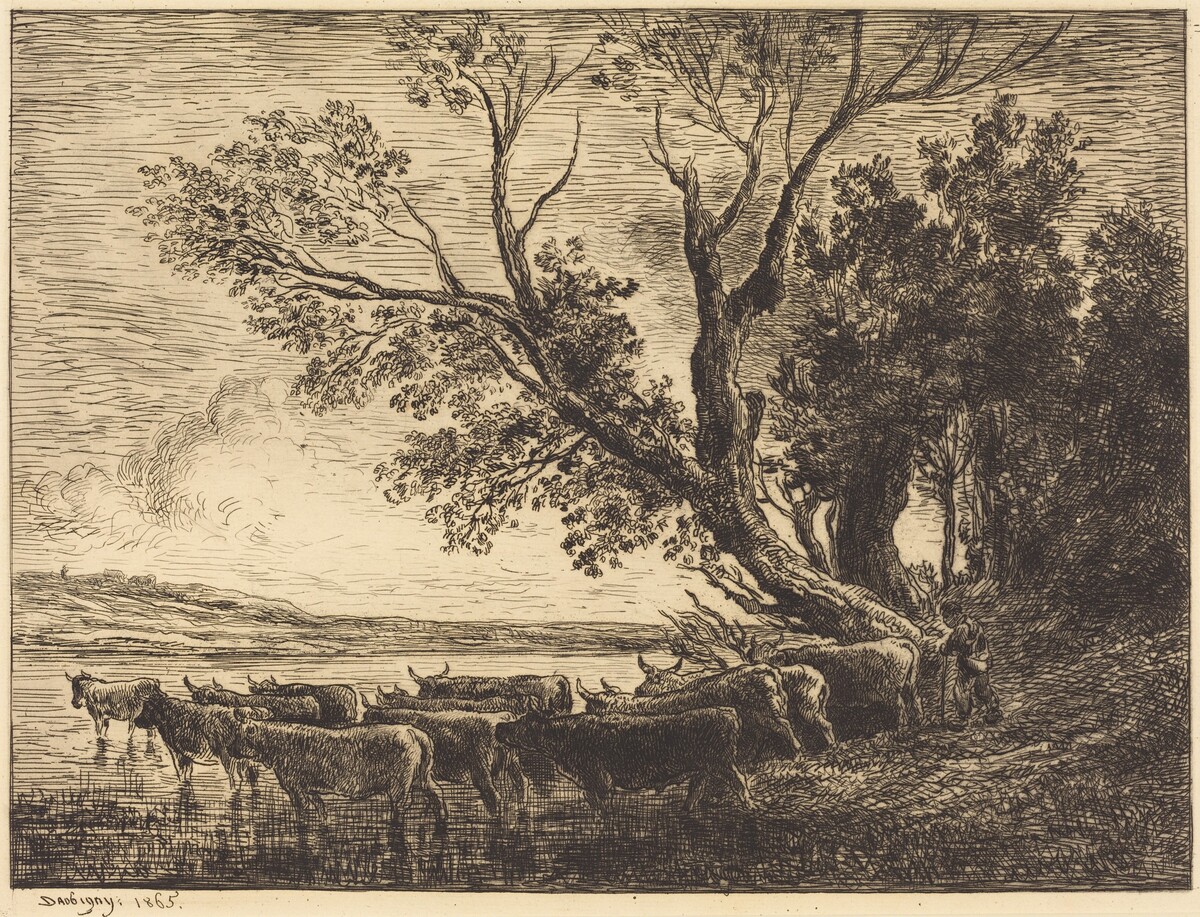The Ford (Le Gue) by Charles-François Daubigny