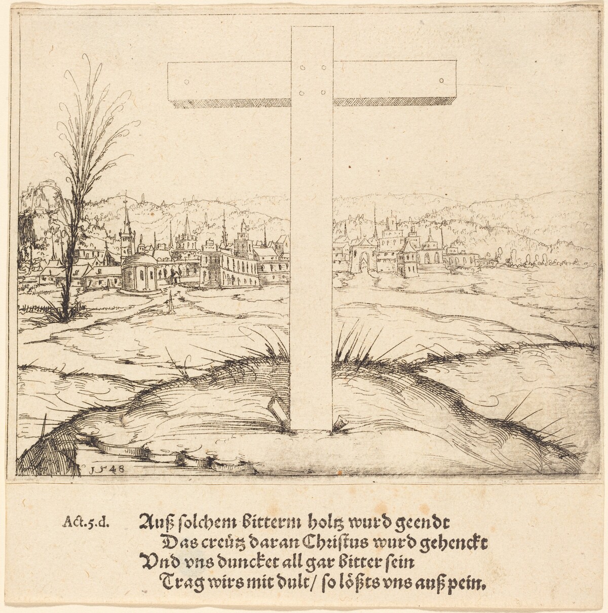The Cross of Christ by Augustin Hirschvogel