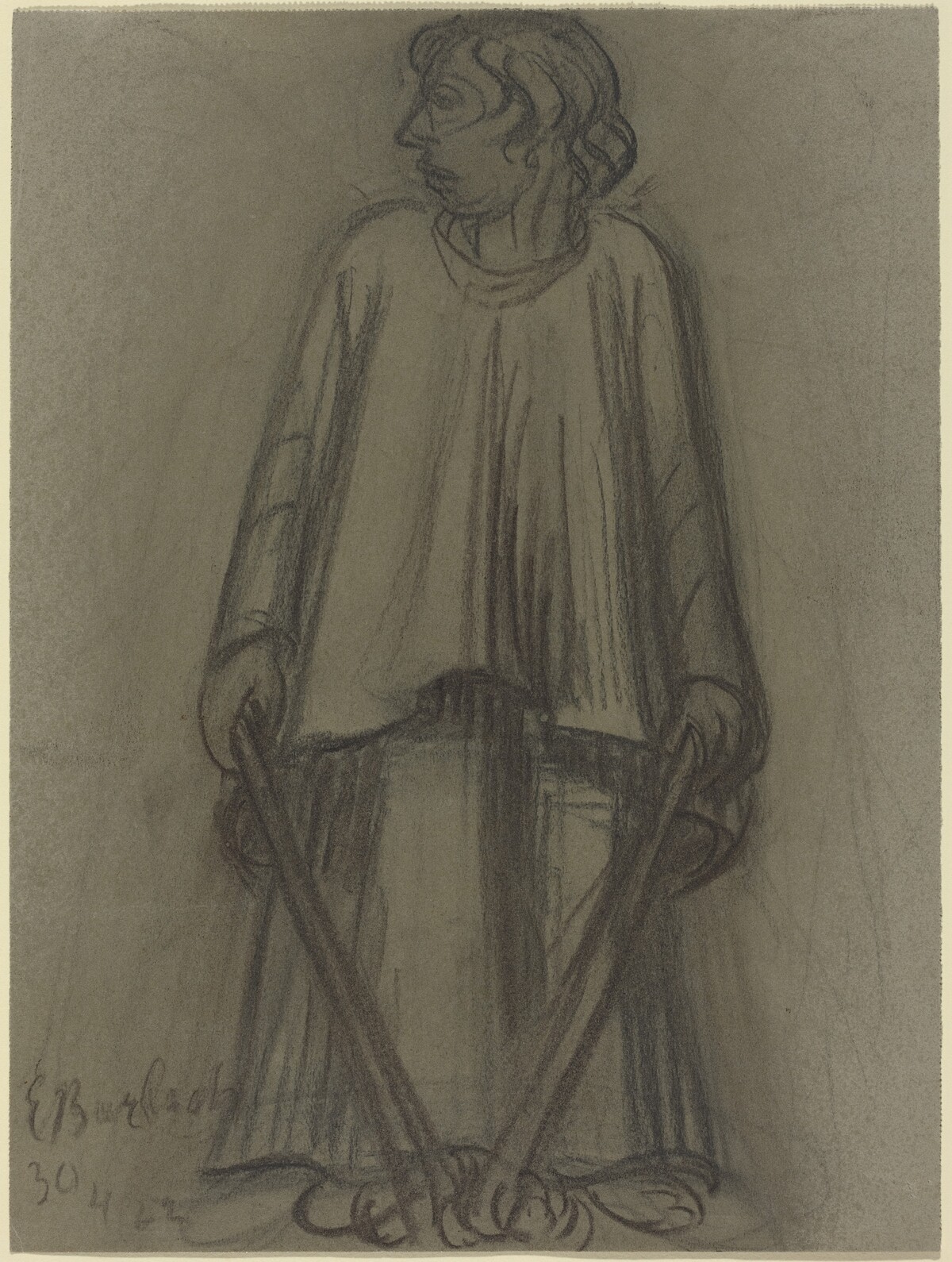 Standing Figure with Extinguished Torches by Ernst Barlach