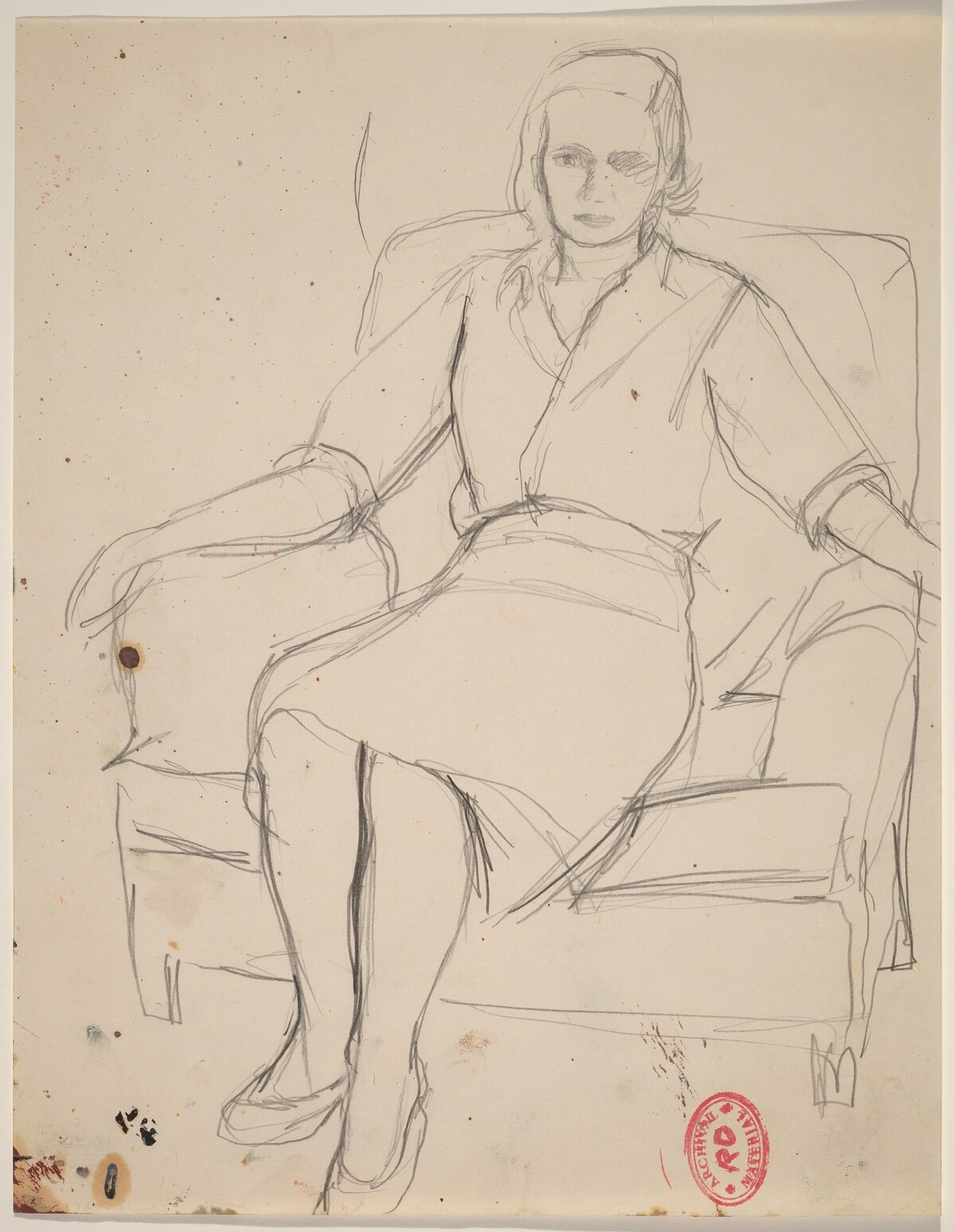 Untitled [woman resting in an armchair] by Richard Diebenkorn