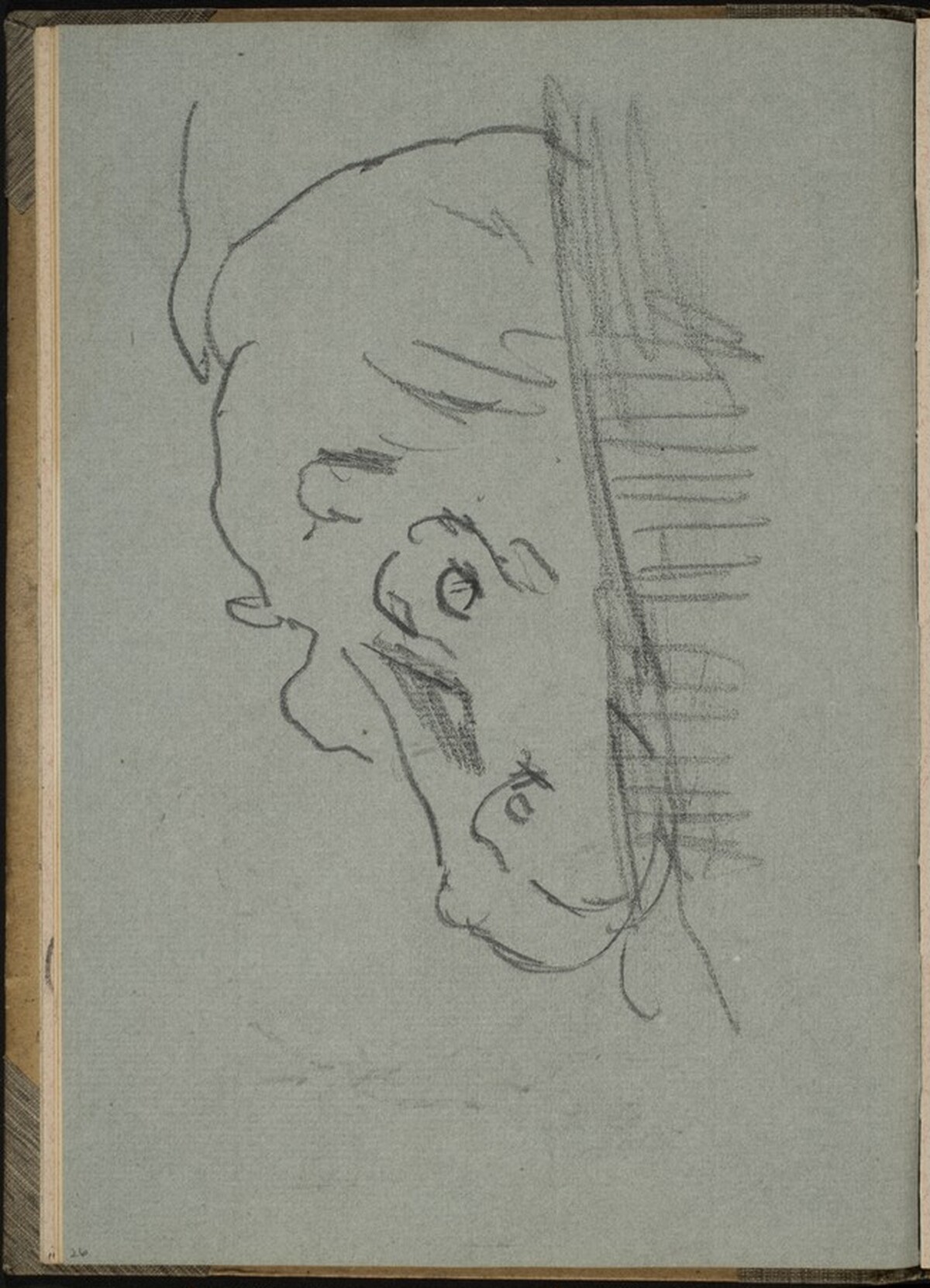Nilpferd, halb unter Wasser (Hippo Partially Submerged) [p. 26] by Max Beckmann