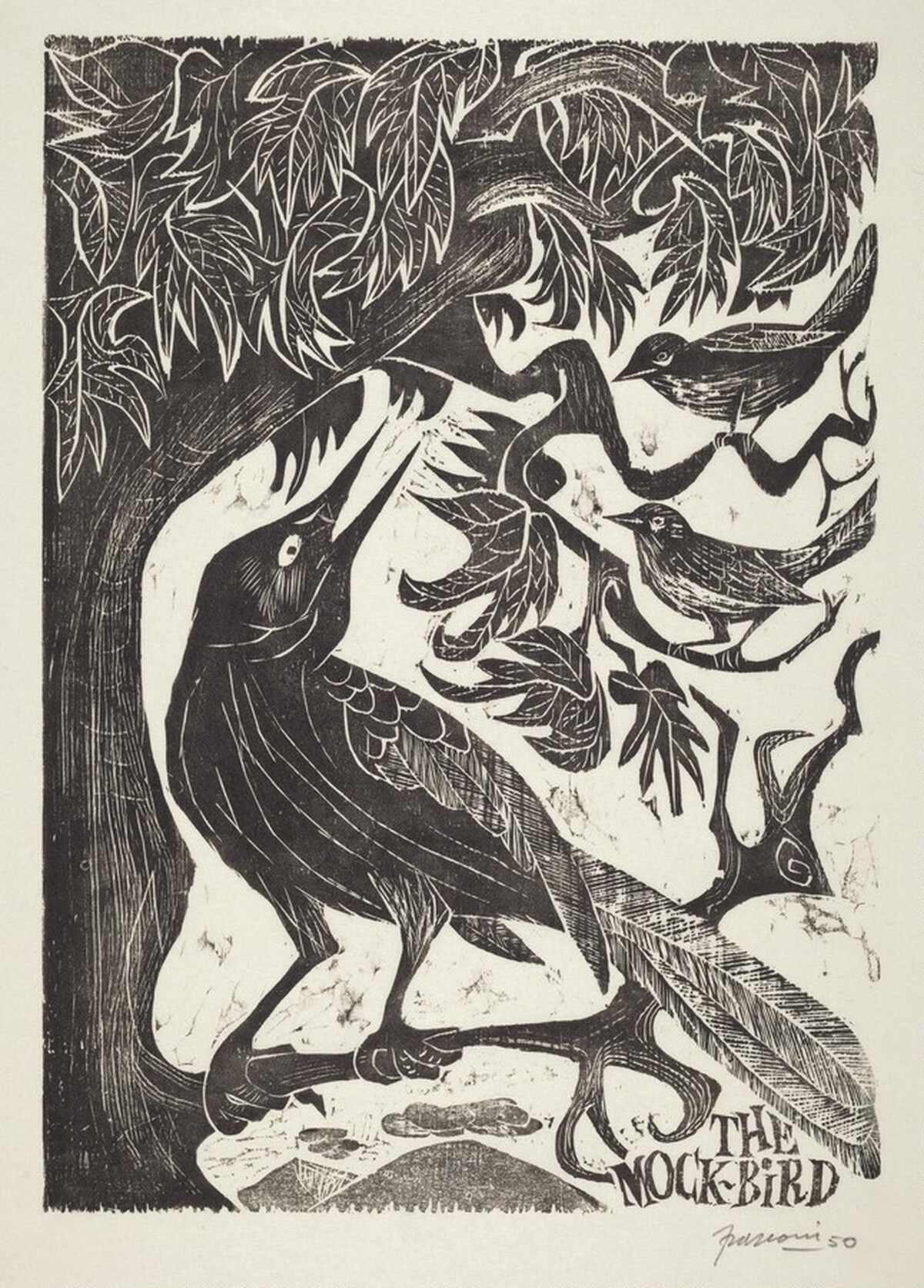 The Mock-Bird by Antonio Frasconi