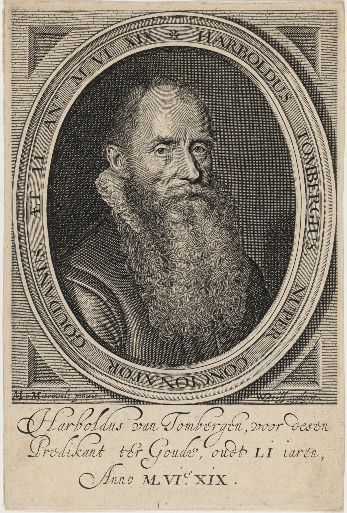 Harboldus van Tombergen by Willem Jacobsz Delff after Michiel van Miereveld